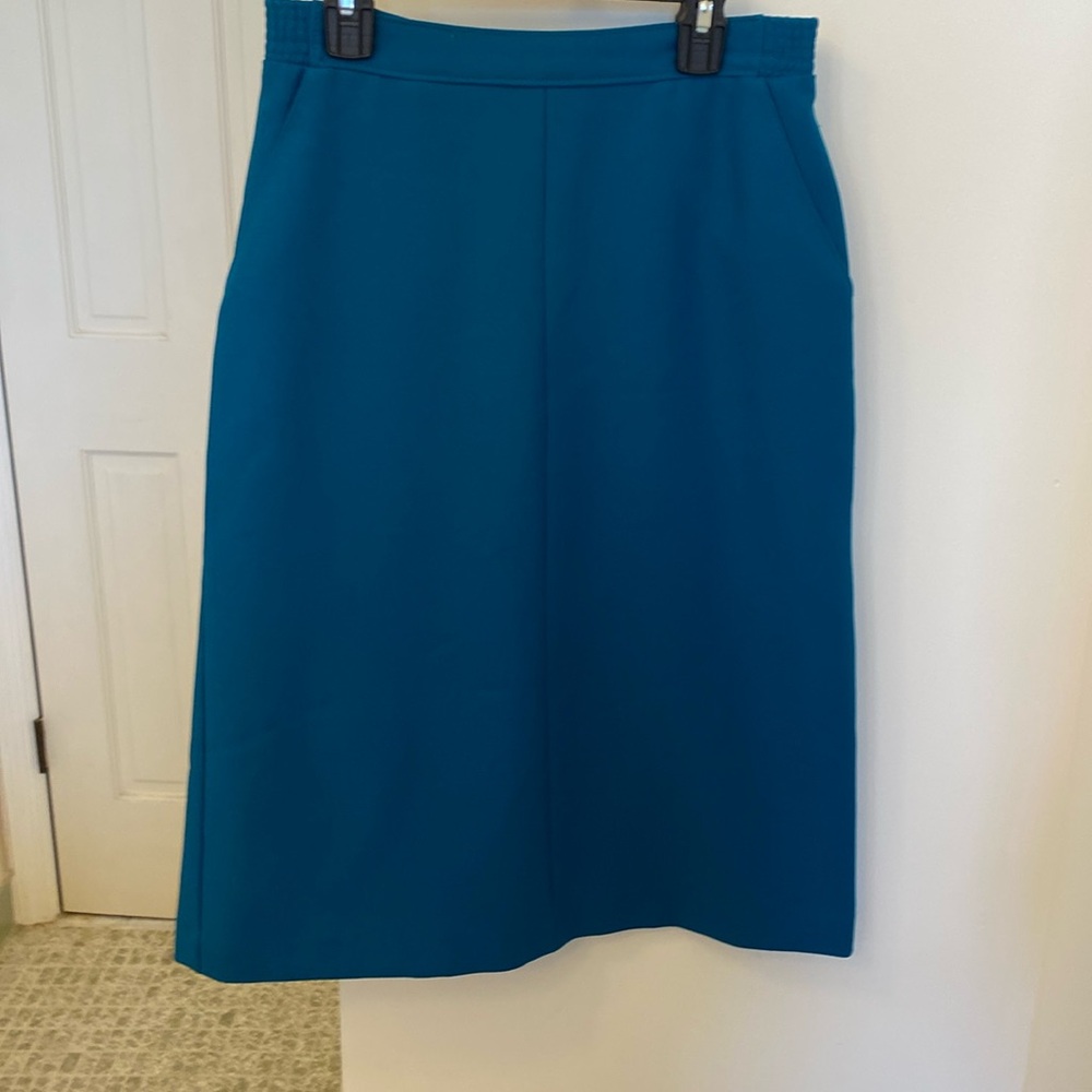 Vintage Sears Skirts That Fit Blue Pencil Midi Skirt Size 10
